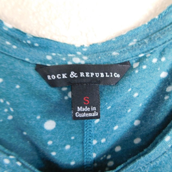 Rock & Republic Green Open Shoulder Top - Picture 3 of 4